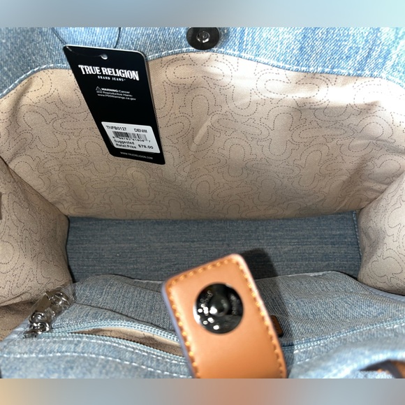 True Religion Mini Denim Tote. NEW WITH TAGS - Picture 6 of 9